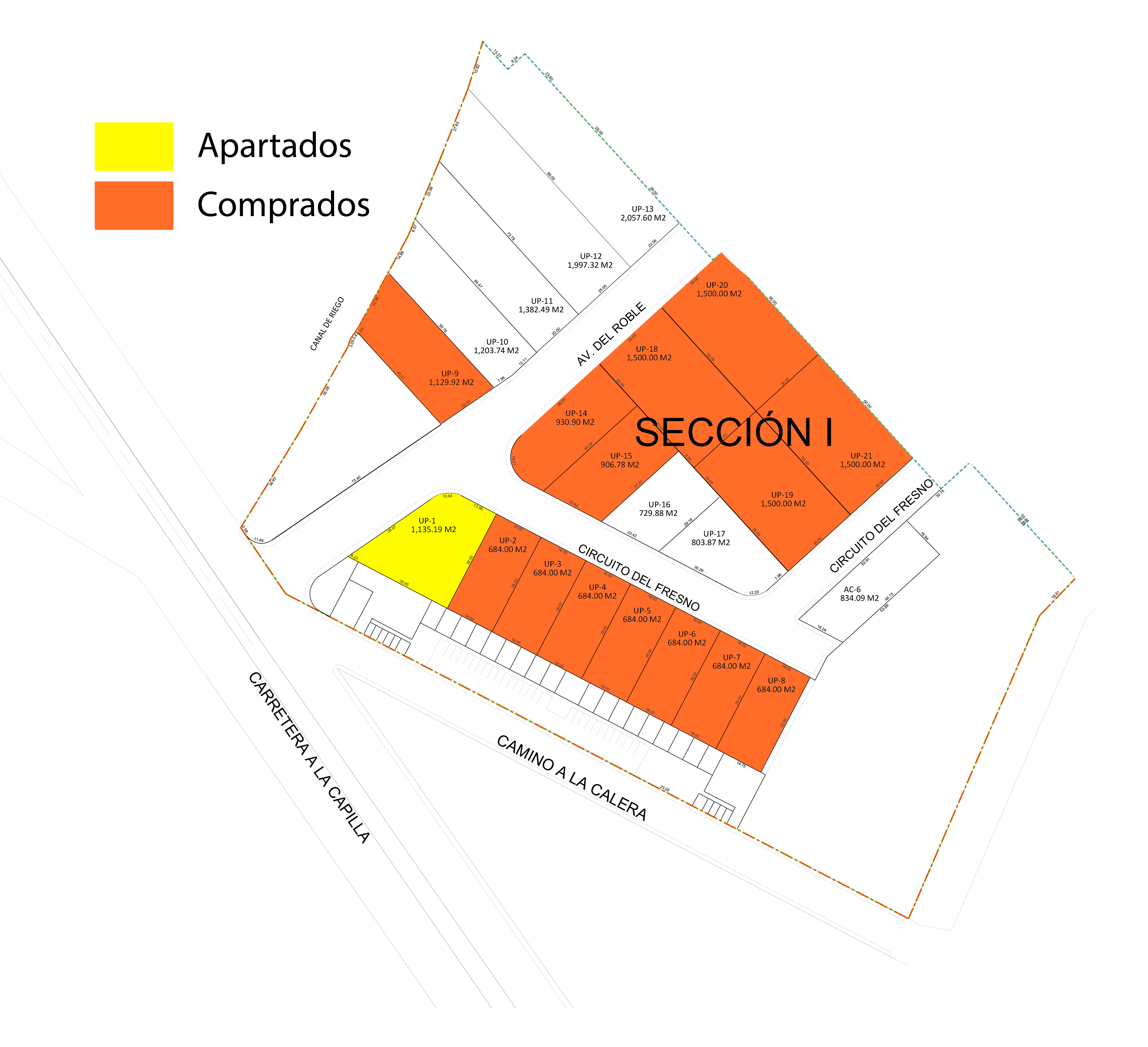 mapa lotes primera seccion roble park